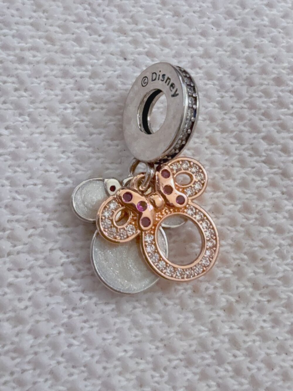Disney Minnie Mouse Mom Dangle Charm For Pandora Bracelet or Necklace